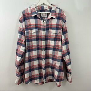 American Eagle Men’s Flannel Plaid Button Down Long Sleeve Shirt Size XXL